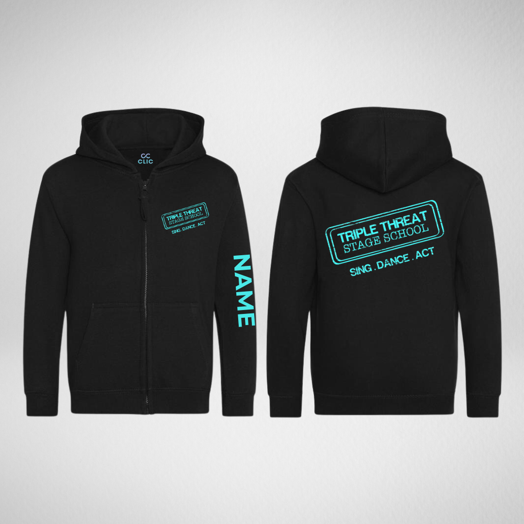 Triple Threat Stage School Zipped Hoodie