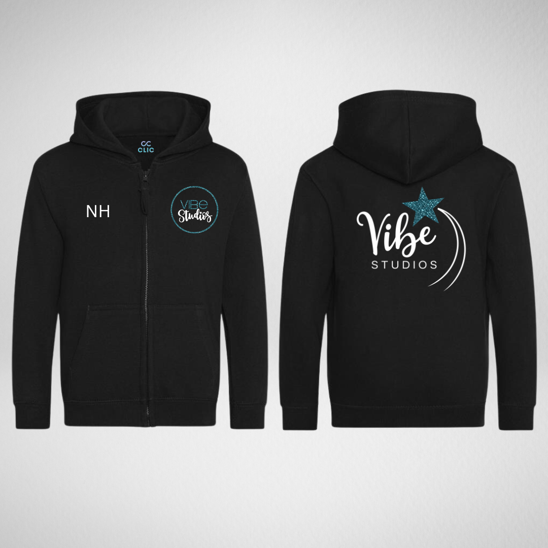 Vibe Studios Glitter Zipped Hoodie