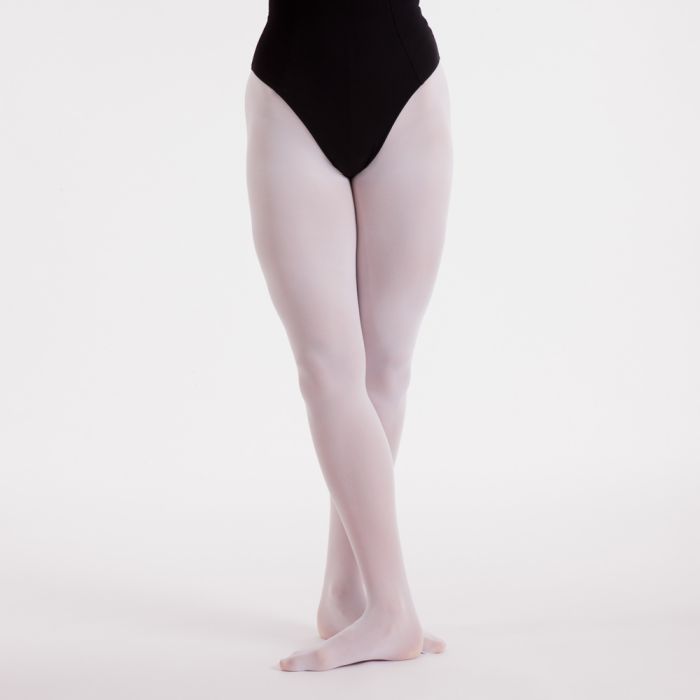 Silky Intermediate Footed Ballet Tights White