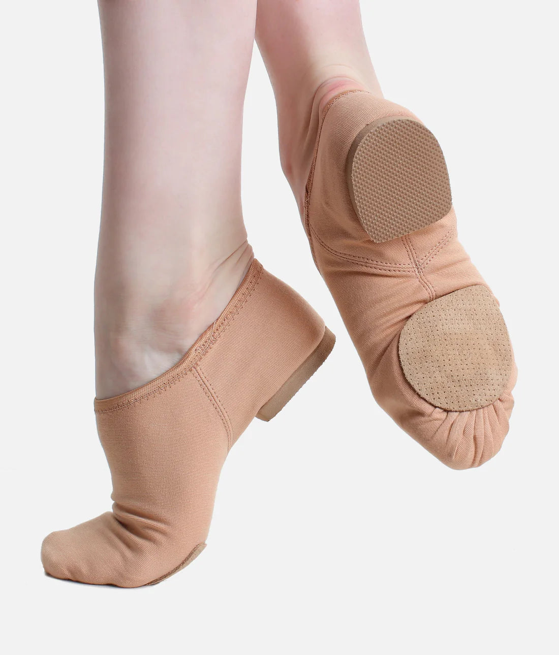 So Danca Stretch Canvas Split Sole Jazz Shoes Nude