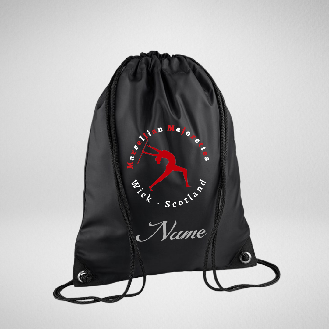Marrellian Majorettes Glitter Drawstring Bag