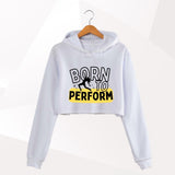 Born To Perform Cropped Hoodie
