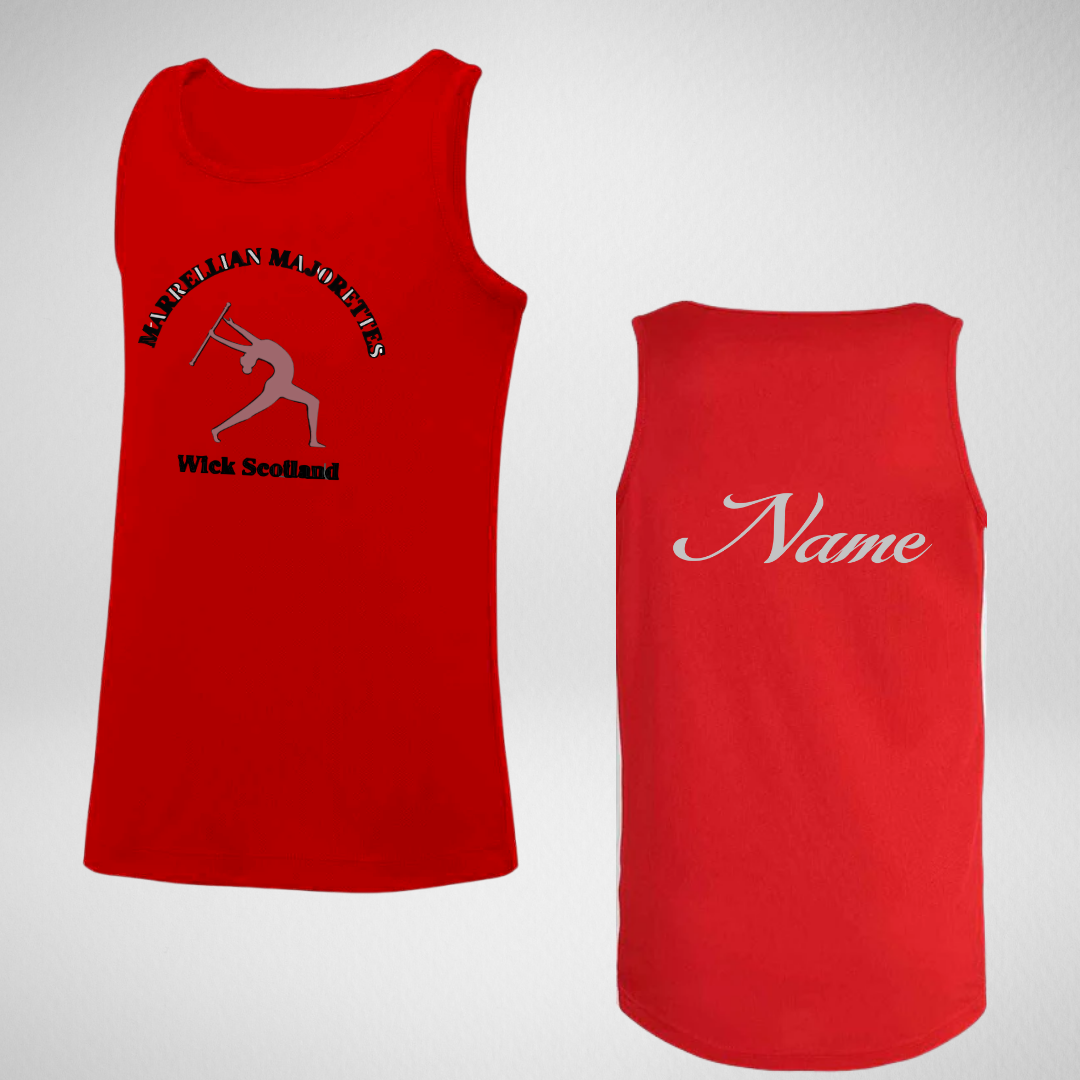 Marrellian Majorettes Glitter Dri Fit Vest