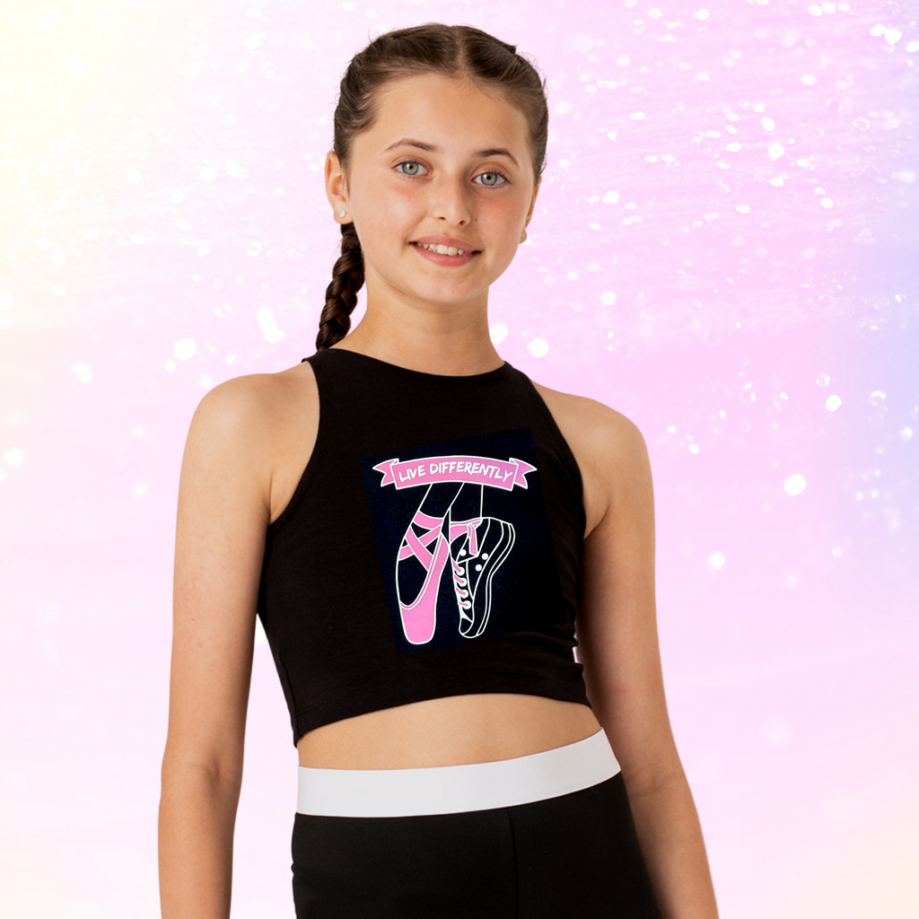 Live Differently Crop Tank Vest