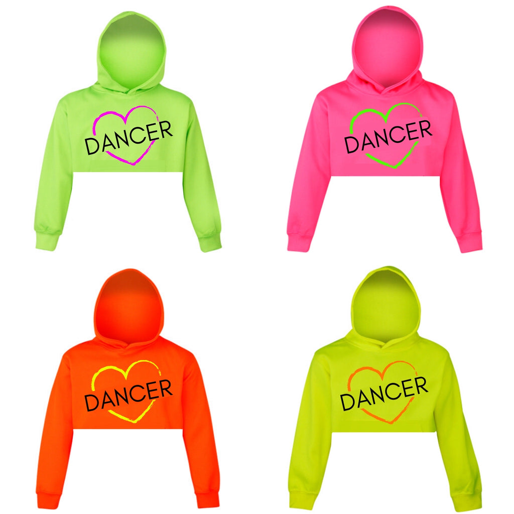 Electric Heart Cropped Hoody