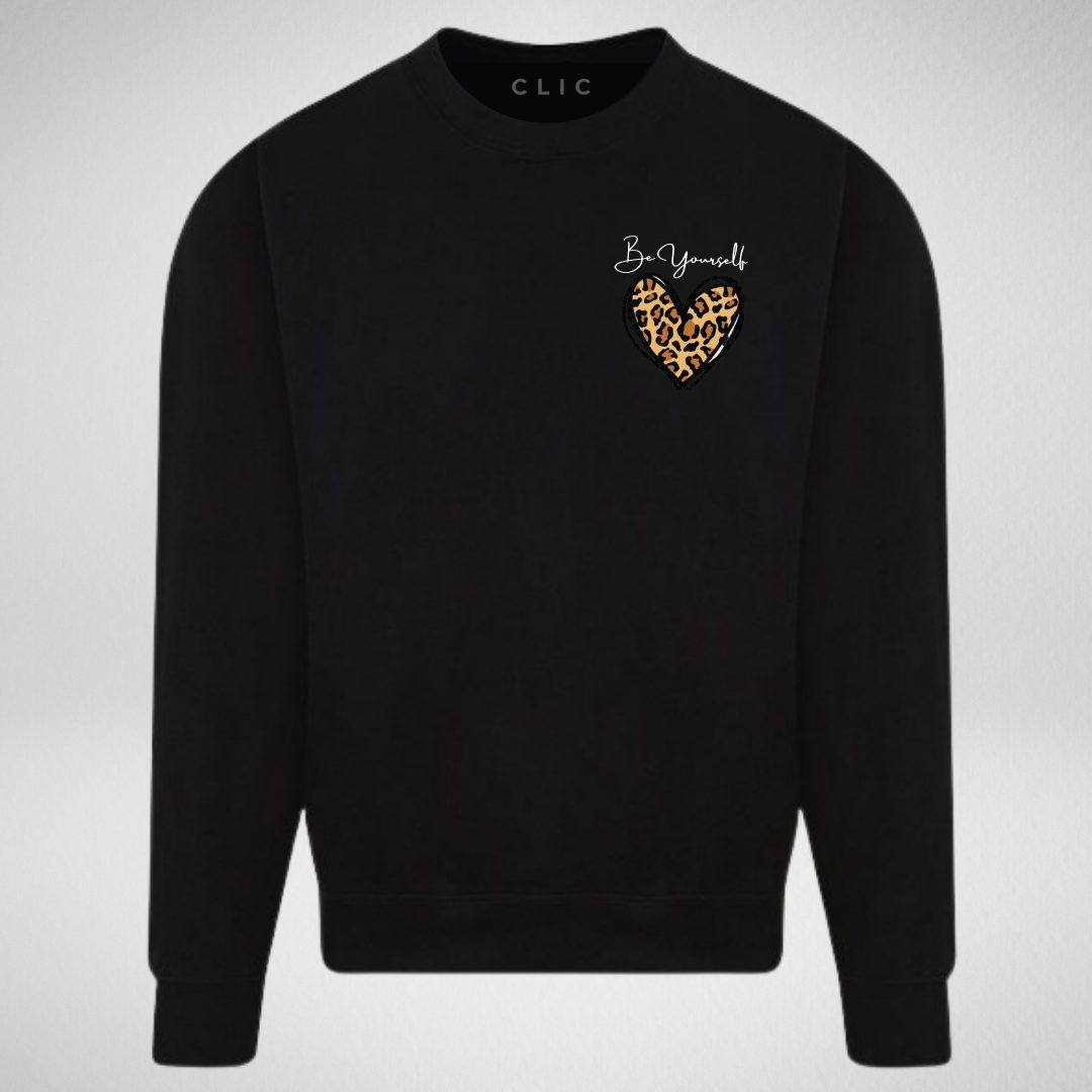 Be Yourself Leopard Sweatshirt