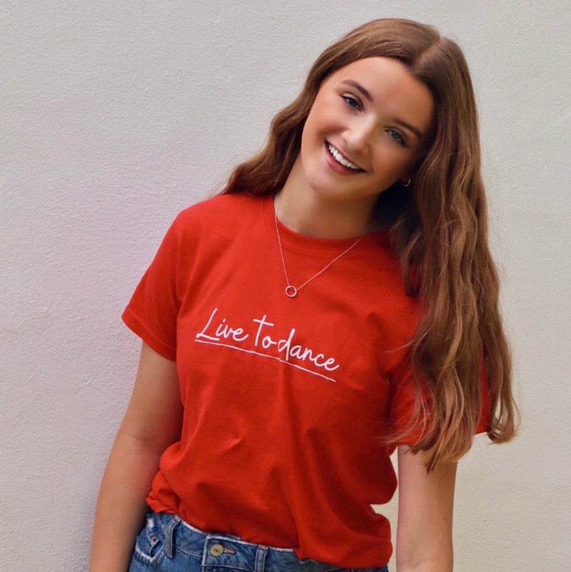 Live To Dance Slogan T-shirt