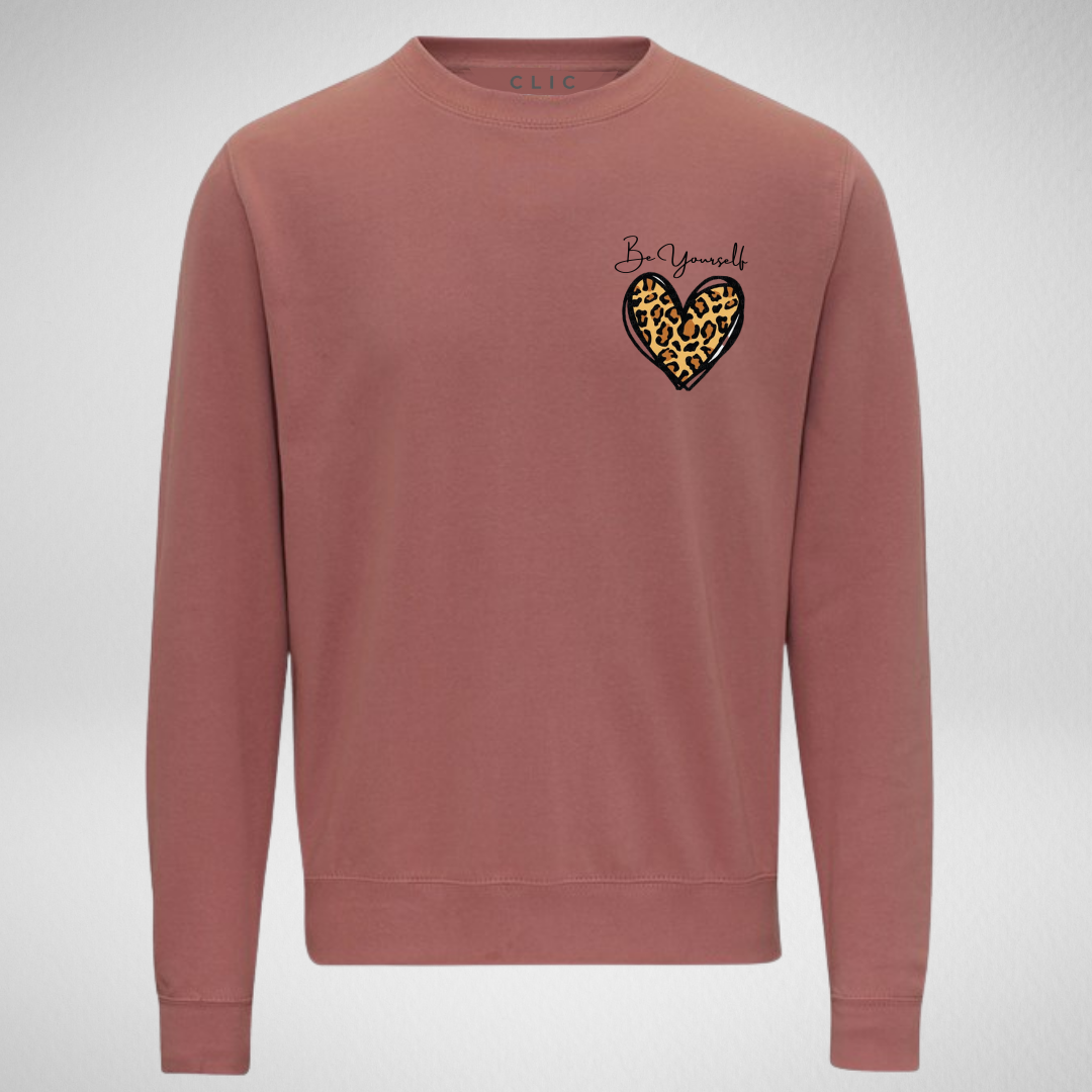 Be Yourself Leopard Sweatshirt