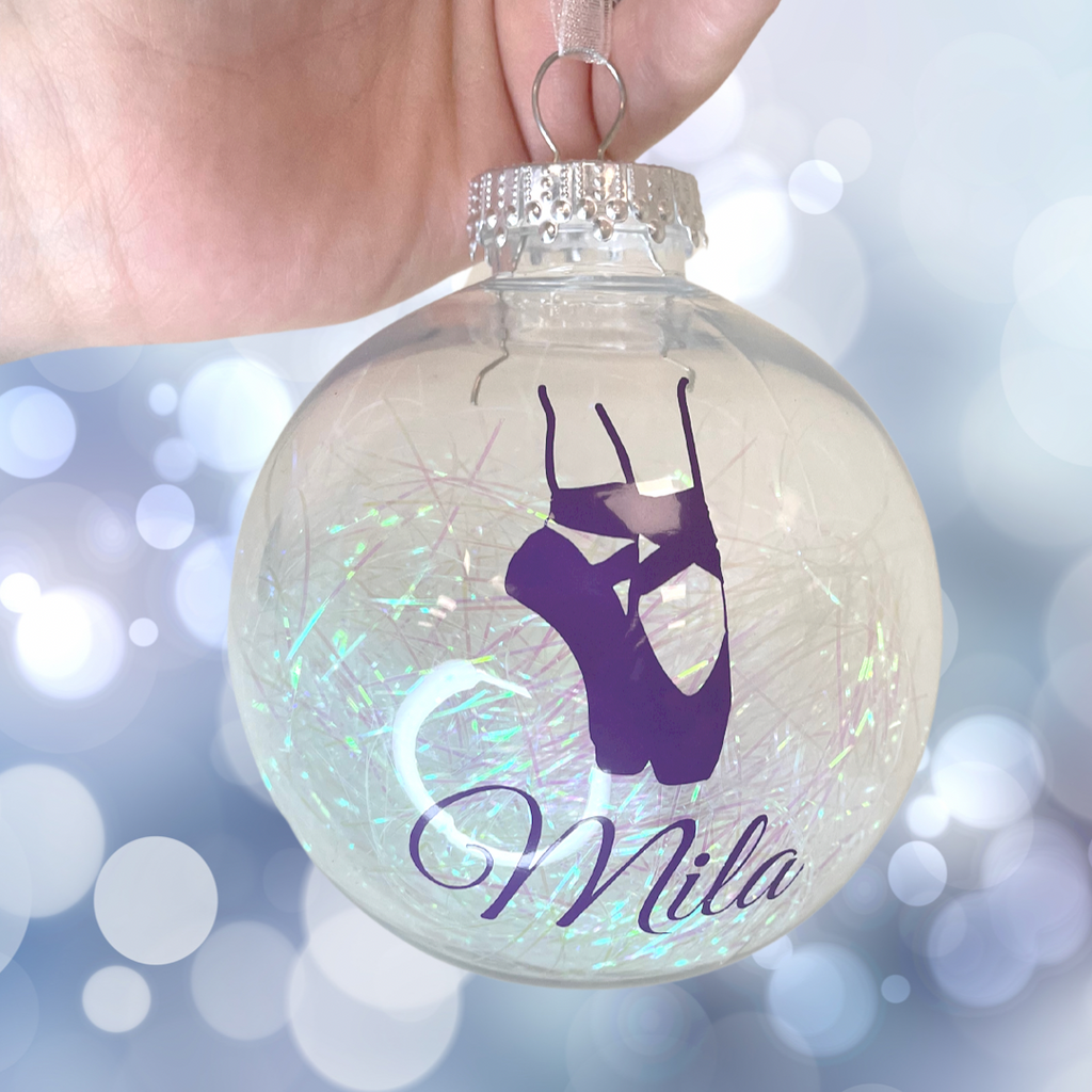 Personalised Ballet Tinsel Christmas Bauble
